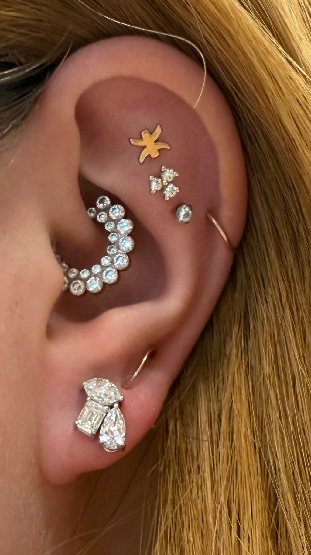 Emerald Pear Marquise Trio Earrings